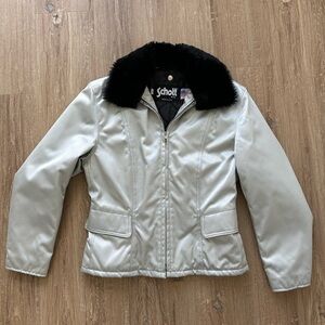 Schott NYC Perfecto Vintage Y2K Aviator Nylon Jacket. Made in USA, size S.